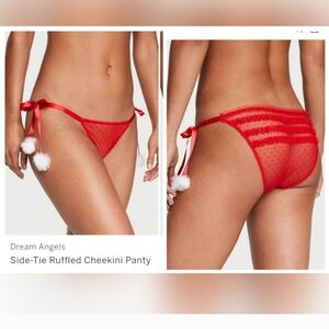 Victoria's secret dream Angel's side-tie ruffled sexy cheekini CHRISTMAS panty